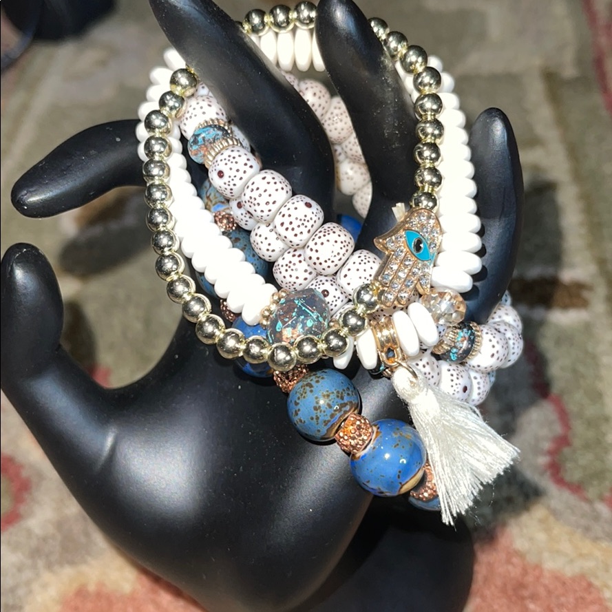Boho Chic Glass Bead Stack